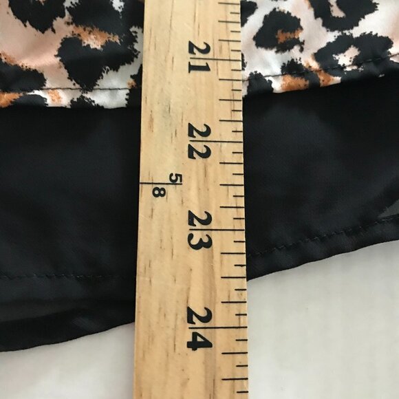 NWOT - H&M Brown Animal Print High Low with Back Opening Sheer Tank Top - Picture 12 of 12